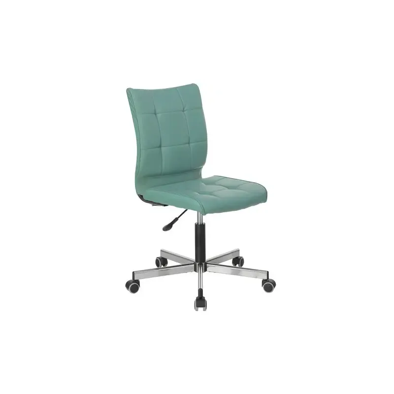 Кресло "Stream MG-314", без подлокотников, пятилучие серебристое, экокожа, серо-голубое, 532079 главное фото