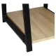 Стол на металлокаркасе BRABIX LOFT CD-006,1200х500х730 мм,, 2 полки, цвет дуб натуральный, 641226. Фото товара с разных ракурсов.