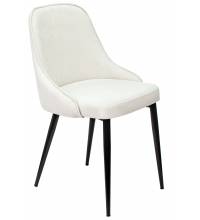 Стул для кухни Бюрократ KF-5 молочный Velvet 20 металл черный на ножках (KF-5/VELV20)