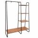 Вешалка-стеллаж "Скандинавия-1", 1470х1100х385 мм, 5 полок, металл/ЛДСП, черная/дуб, ГСС1 Ч главное фото в маленьком размере